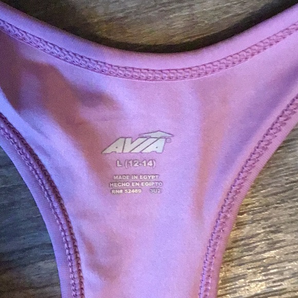 NWT Avia pink sports bra crop tank size Large - Picture 5 of 9